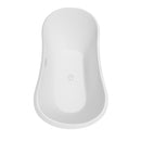 Wyndham Bolera 71" Soaking Bathtub in White with Shiny White Trim WCBTK152871SWTRIM