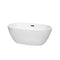 Wyndham Juno 59" Soaking Bathtub In White With Matte Black Trim WCBTK156159MBTRIM