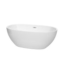 Wyndham Juno 63" Soaking Bathtub In White With Polished Chrome Trim WCBTK156163