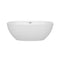 Wyndham Juno 63" Soaking Bathtub in White with Polished Chrome Trim WCBTK156163