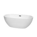 Wyndham Juno 63" Soaking Bathtub In White With Matte Black Trim WCBTK156163MBTRIM