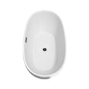 Wyndham Juno 63" Soaking Bathtub in White with Matte Black Trim WCBTK156163MBTRIM