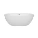 Wyndham Juno 63" Soaking Bathtub in White with Shiny White Trim WCBTK156163SWTRIM