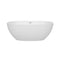 Wyndham Juno 63" Soaking Bathtub in White with Shiny White Trim WCBTK156163SWTRIM