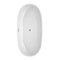 Wyndham Juno 67" Soaking Bathtub in White with Brushed Nickel Trim WCBTK156167BNTRIM