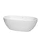 Wyndham Juno 67" Soaking Bathtub In White With Shiny White Trim WCBTK156167SWTRIM