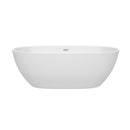 Wyndham Juno 67" Soaking Bathtub in White with Shiny White Trim WCBTK156167SWTRIM