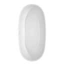 Wyndham Juno 67" Soaking Bathtub in White with Shiny White Trim WCBTK156167SWTRIM