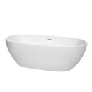 Wyndham Juno 71" Soaking Bathtub In White With Polished Chrome Trim WCBTK156171