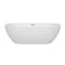 Wyndham Juno 71" Soaking Bathtub in White with Polished Chrome Trim WCBTK156171