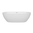 Wyndham Juno 71" Soaking Bathtub in White with Shiny White Trim WCBTK156171SWTRIM