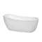 Wyndham Margaret 66" Soaking Bathtub In White With Matte Black Trim WCBTO85666MBTRIM