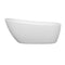 Wyndham Florence 68" Freestanding Bathtub in White with Polished Chrome Drain and Overflow Trim WCBTO85968