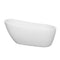 Wyndham Florence 68" Freestanding Bathtub In White With Brushed Nickel Drain And Overflow Trim WCBTO85968BNTRIM