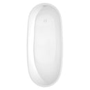 Wyndham Florence 68" Soaking Bathtub in White with Shiny White Trim WCBTO85968SWTRIM