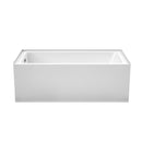 Wyndham Grayley Alcove 60" Bathtub Left Side Drain and Overflow Trim in Polished Chrome 60"Lx30"Wx22"H WCBTW16030L