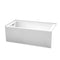 Wyndham Grayley Alcove 60" Bathtub Left Side Drain And Overflow Trim In Brushed Nickel 60"Lx30"Wx22"H WCBTW16030LBNTRIM