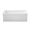 Wyndham Grayley Alcove 60" Bathtub Left Side Drain and Overflow Trim in Shiny White 60"Lx30"Wx22"H WCBTW16030LSWTRIM