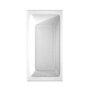 Wyndham Grayley Alcove 60" Bathtub Left Side Drain and Overflow Trim in Shiny White 60"Lx30"Wx22"H WCBTW16030LSWTRIM