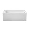 Wyndham Grayley Alcove 60" Bathtub Right Side Drain and Overflow Trim in Polished Chrome 60"Lx30"Wx22"H WCBTW16030R