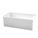 Wyndham Grayley Alcove 60" Bathtub Right Side Drain And Overflow Trim In Shiny White 60"Lx30"Wx22"H WCBTW16030RSWTRIM