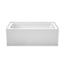 Wyndham Grayley Alcove 60" Bathtub Left Side Drain and Overflow Trim in Polished Chrome 60"Lx32"Wx22"H WCBTW16032L