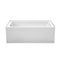 Wyndham Grayley Alcove 60" Bathtub Left Side Drain and Overflow Trim in Polished Chrome 60"Lx32"Wx22"H WCBTW16032L