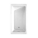 Wyndham Grayley Alcove 60" Bathtub Left Side Drain and Overflow Trim in Brushed Nickel 60"Lx32"Wx22"H WCBTW16032LBNTRIM