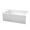 Wyndham Grayley Alcove 60" Bathtub Left Side Drain And Overflow Trim In Matte Black 60"Lx32"Wx22"H WCBTW16032LMBTRIM