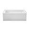 Wyndham Grayley Alcove 60" Bathtub Left Side Drain and Overflow Trim in Shiny White 60"Lx32"Wx22"H WCBTW16032LSWTRIM