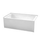 Wyndham Grayley Alcove 60" Bathtub Right Side Drain And Overflow Trim In Polished Chrome 60"Lx32"Wx22"H WCBTW16032R