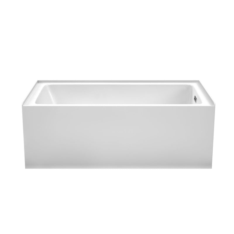 Wyndham Grayley Alcove 60" Bathtub Right Side Drain and Overflow Trim in Polished Chrome 60"Lx32"Wx22"H WCBTW16032R