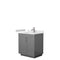 Wyndham Miranda 30" Single Bathroom Vanity In Dark Gray White Cultured Marble Countertop Undermount Square Sink Brushed Nickel Trim WCF292930SKGWCUNSMXX