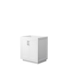 Wyndham Miranda 30" Single Bathroom Vanity In White No Countertop No Sink Brushed Nickel Trim WCF292930SWHCXSXXMXX