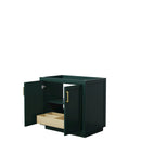 Wyndham Miranda 36" Single Bathroom Vanity In Green No Countertop No Sink Brushed Gold Trim WCF292936SGDCXSXXMXX