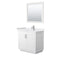 Wyndham Miranda 36" Single Bathroom Vanity In White White Cultured Marble Countertop Undermount Square Sink Brushed Nickel Trims And 34" Mirror WCF292936SWHWCUNSM34