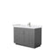 Wyndham Miranda 48" Single Bathroom Vanity In Dark Gray White Cultured Marble Countertop Undermount Square Sink Brushed Nickel Trims And No Mirror WCF292948SKGWCUNSMXX