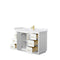 Wyndham Miranda 48" Single Bathroom Vanity In White White Cultured Marble Countertop Undermount Square Sink Brushed Gold Trims and No Mirror WCF292948SWGWCUNSMXX