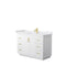 Wyndham Miranda 48" Single Bathroom Vanity In White White Cultured Marble Countertop Undermount Square Sink Brushed Gold Trims And No Mirror WCF292948SWGWCUNSMXX