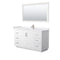 Wyndham Miranda 60" Single Bathroom Vanity In White White Cultured Marble Countertop Undermount Square Sink Brushed Nickel Trims And 58" Mirror WCF292960SWHWCUNSM58