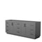 Wyndham Miranda 84" Double Bathroom Vanity In Dark Gray No Countertop No Sink Matte Black Trim WCF292984DGBCXSXXMXX