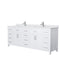 Wyndham Beckett 84" Double Bathroom Vanity In White White Cultured Marble Countertop Undermount Square Sinks And No Mirror WCG242484DWHWCUNSMXX