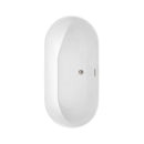 Wyndham Melissa 60" Freestanding Bathtub in White with Brushed Nickel Drain and Overflow Trim WCOBT100060BNTRIM