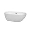 Wyndham Melissa 60" Soaking Bathtub In White With Matte Black Trim WCOBT100060MBTRIM