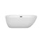 Wyndham Melissa 60" Soaking Bathtub in White with Matte Black Trim WCOBT100060MBTRIM