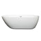 Wyndham Melissa 65" Freestanding Bathtub in White with Polished Chrome Drain and Overflow Trim WCOBT100065