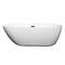 Wyndham Melissa 65" Freestanding Bathtub in White with Matte Black Drain and Overflow Trim WCOBT100065MBTRIM