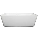 Wyndham Emily 69" Soaking Bathtub in White with Shiny White Trim WCOBT100169SWTRIM