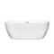 Wyndham Soho 60" Freestanding Bathtub in White with Polished Chrome Drain and Overflow Trim WCOBT100260