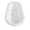 Wyndham Soho 60" Freestanding Bathtub in White with Brushed Nickel Drain and Overflow Trim WCOBT100260BNTRIM